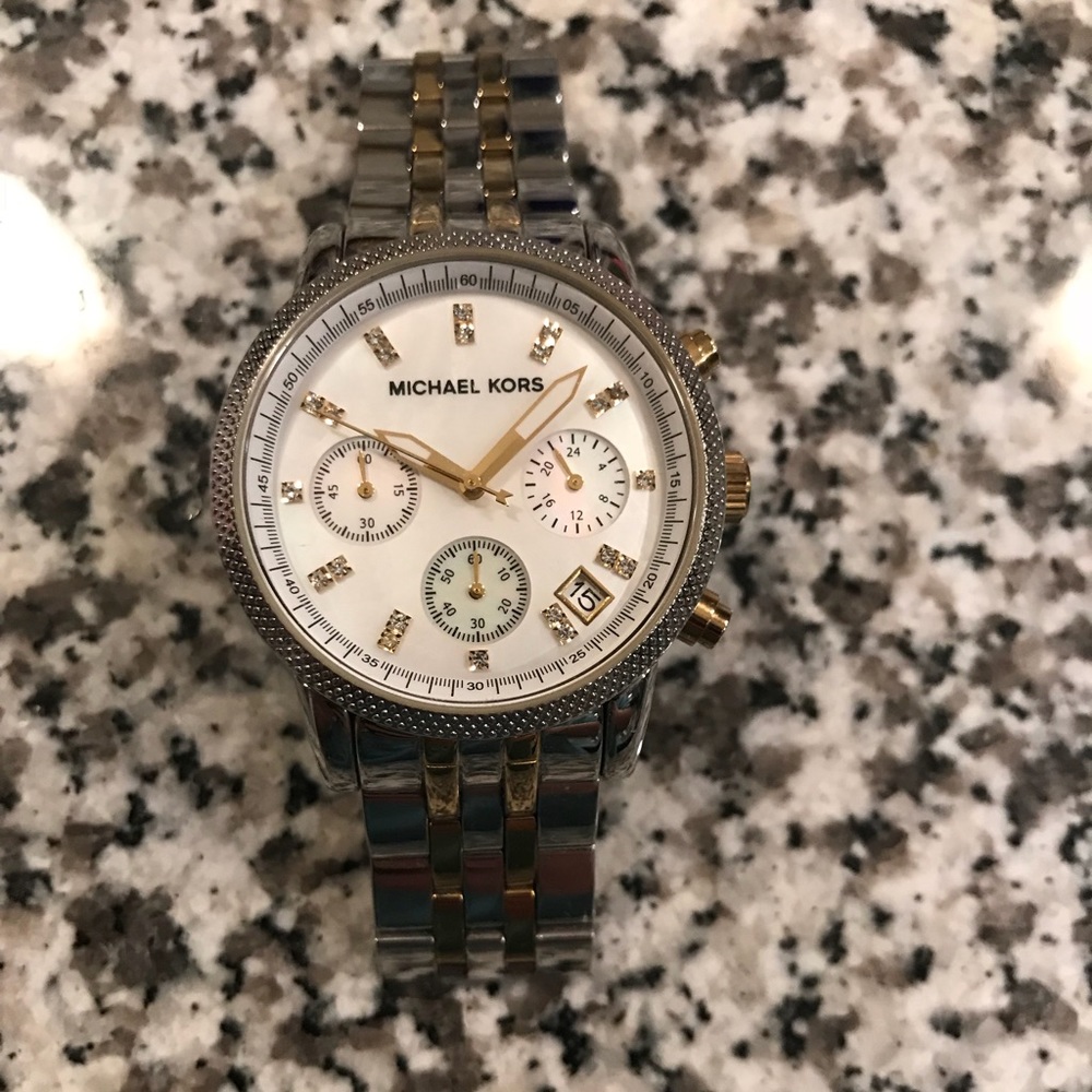 Michael Kors Women’s Ritz Two-Toned Metal Watch